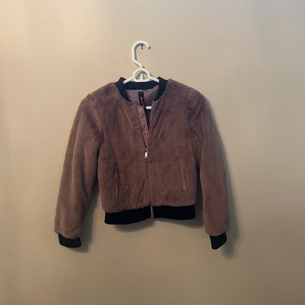 Design Lab Lord & Taylor Brown and Black Puffer Jacket